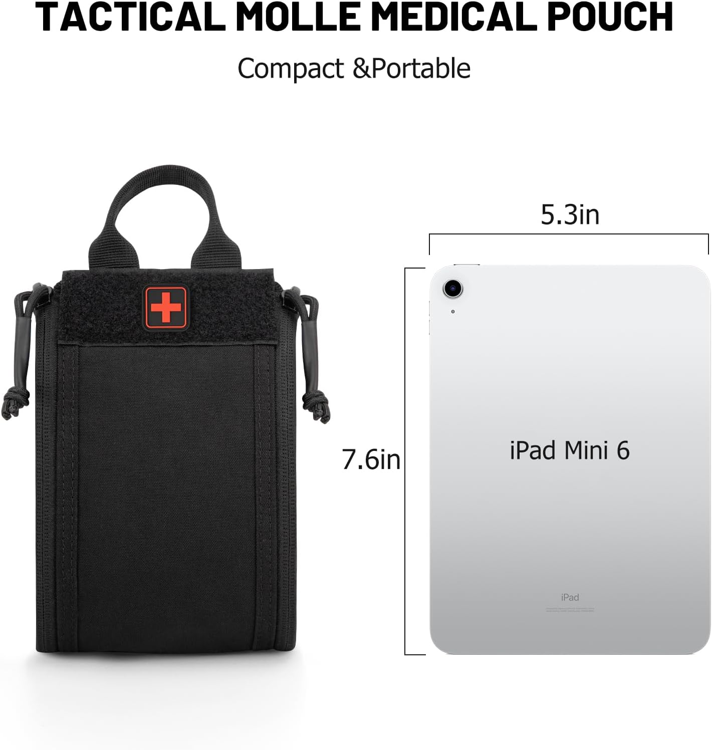 Tactical Medical Pouch Molle IFAK: First Aid Pouches Kit Empty-Small Tactical Duty Belt Medical Bag Rip Away