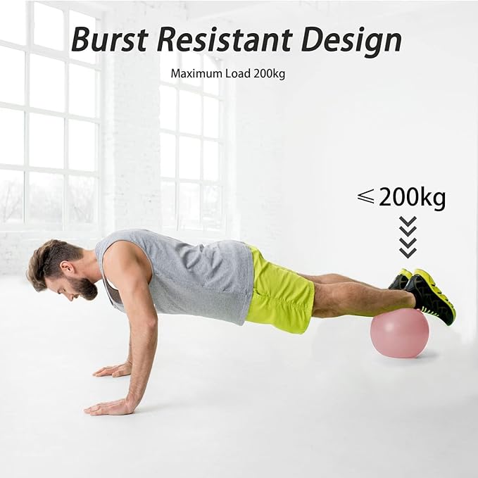Pilates Ball - 10 Inch Core Ball for Yoga, Stability, Fitness, Ab & Core Workout, Physical Therapy