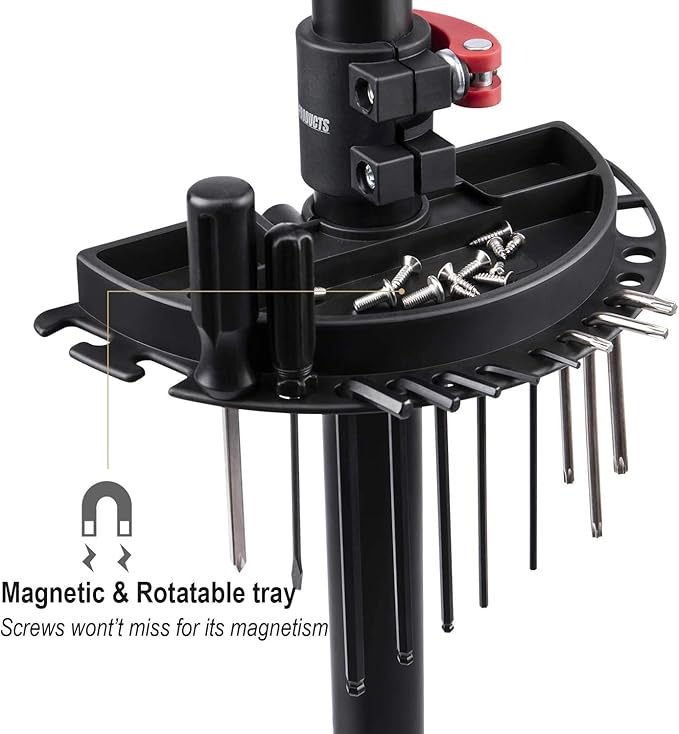 CXWXC Bike Repair Stand with Cleaner - Shop Home Bicycle Mechanic Maintenance Rack- Welded Head Height Adjustable for EBIKE Mountain Bikes and Road Bikes