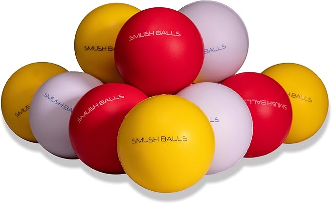 SMUSH BALLS Soft Foam Baseballs 12-Pack – Regulation Size Training Ball for Indoor & Outdoor Batting, Throwing & Catching Practice – Safe for Windows, Youth & Adult Players