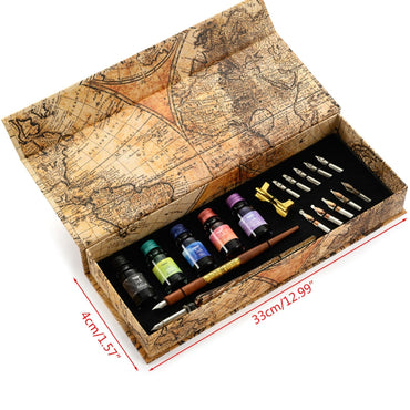 Calligraphy Practice Straight Stick Flat Tip Dip Pen Set