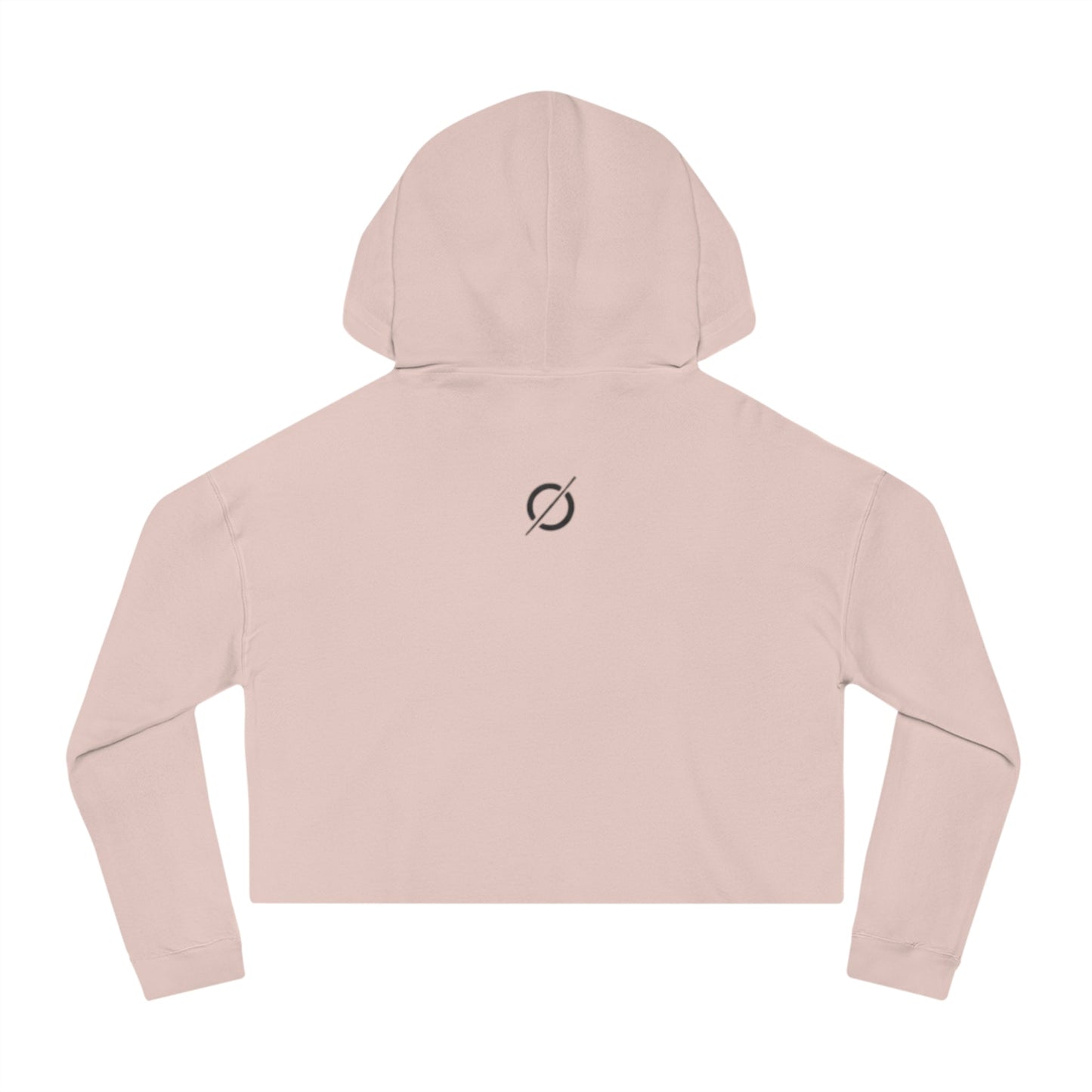 Cropped Hoodie Sweatshirt for Women with Cropped Design and Ribbed Cuffs