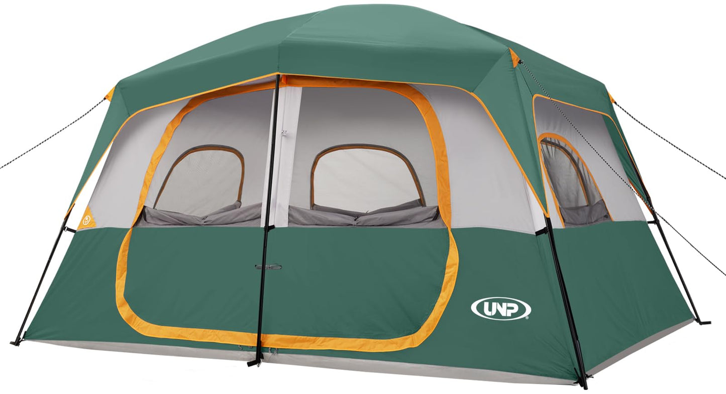 UNP 2/4/6/8 Person Tent, Portable Cabin Tent, Camping Tent 4-Person Easy Set Up, Waterproof with Top Rainfly for Outdoor Camping/Hiking | Easy Set Up, Waterproof, Top Rainfly