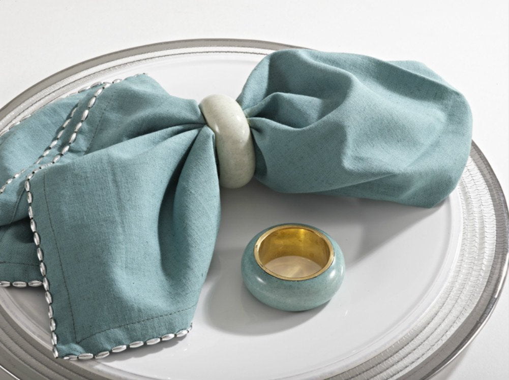 Fennco Styles Dome Design Napkin Ring, Set of 4