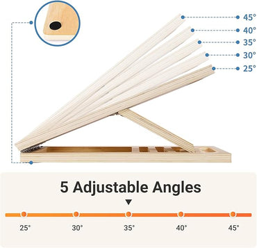 Calf Stretch Slant Board,Portable Slant Boards for Exercise,5-Level Adjustable Non-Slip Wooden Incline Board for Ankle Feet,Ankle Achilles Stretcher Board for Flexibility,Balance,Strength Training