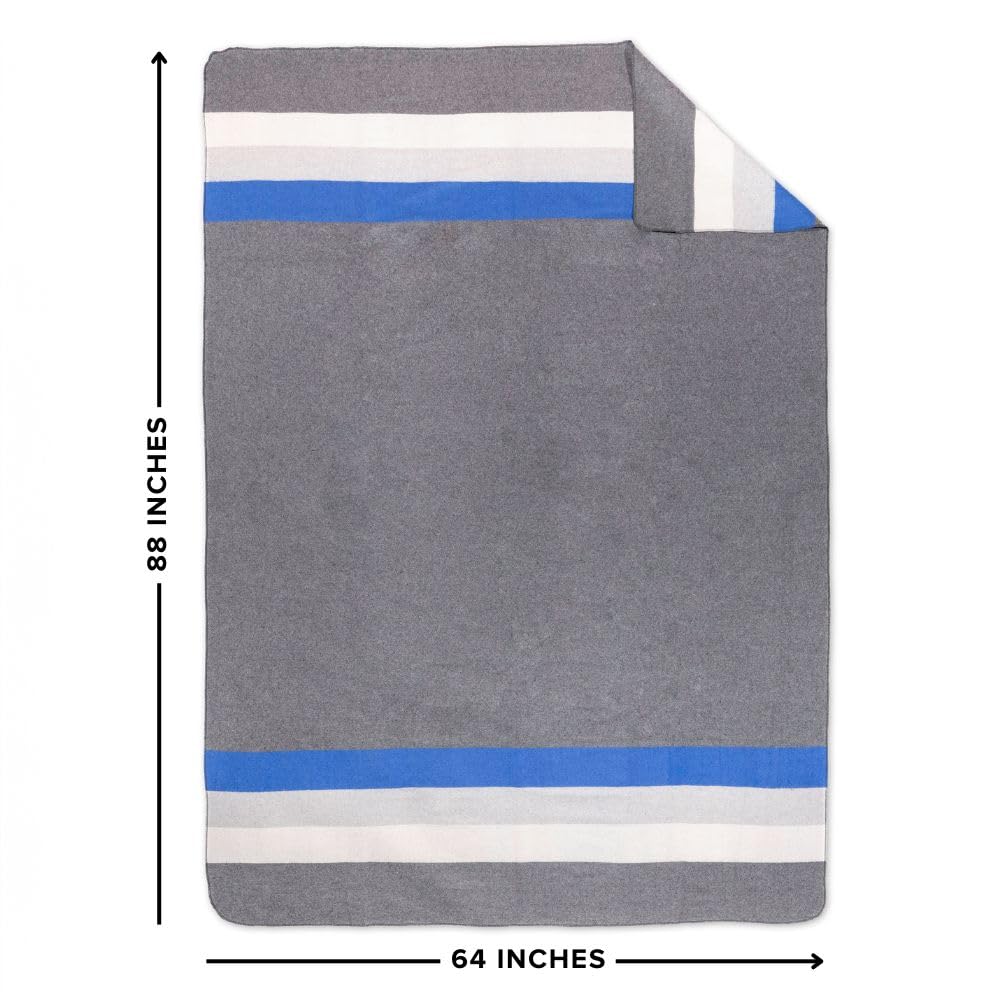 Arcturus Rainier Wool Blanket - 4.5lbs Warm, Heavy, Washable, Large | Great for Camping, Outdoors, Survival & Emergency Kits (Sunset Peak)