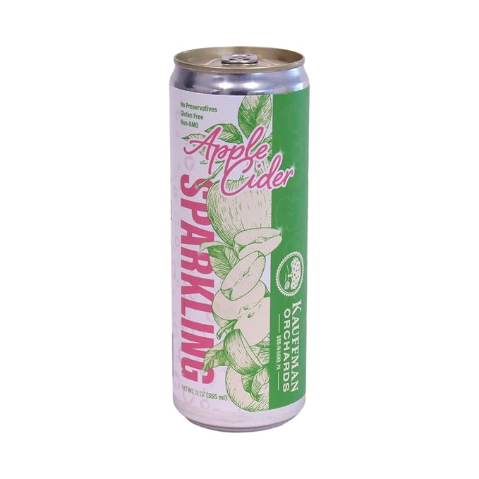 Kauffman Orchards Sparkling Apple Cider, 12 oz. Can (Pack of 12)