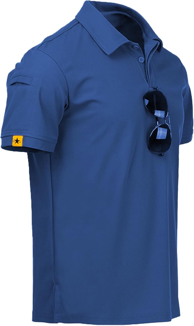 SCODI Mens Polo Shirts Performance Short Sleeve Tactical Shirts Athletic Golf Shirt for Men Daily Casual Collared T-Shirt