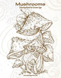 Mushrooms Coloring Book for Grown-Ups 1 - Paperback