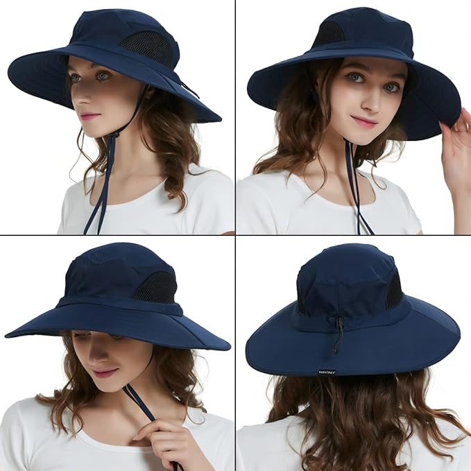 EINSKEY Wide Brim Sun Hat, UPF 50+ UV Protection Waterproof Packable Bucket Hat for Men & Women, Fishing Hiking Beach Garden