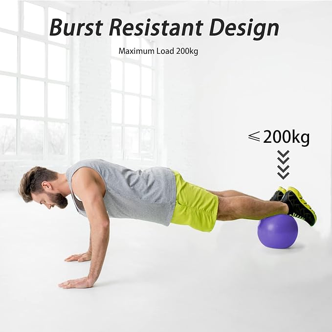 Pilates Ball - 10 Inch Core Ball for Yoga, Stability, Fitness, Ab & Core Workout, Physical Therapy