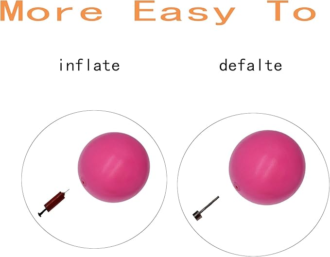 Pilates Ball 8 inch, Small Exercise Ball for Between Knees with Needle Pump for Core Workout & Physical Therapy Yoga PT