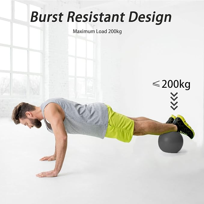 Pilates Ball - 10 Inch Core Ball for Yoga, Stability, Fitness, Ab & Core Workout, Physical Therapy