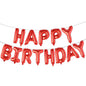 REIANS Happy Birthday Aluminum Foil Banner Balloons Red Party Decor