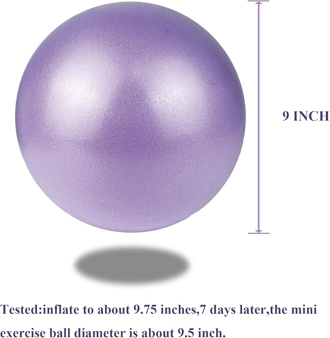 Pilates Ball 9 inch with Pump 5.2oz for Exercise Home Workout Physical Therapy Yoga