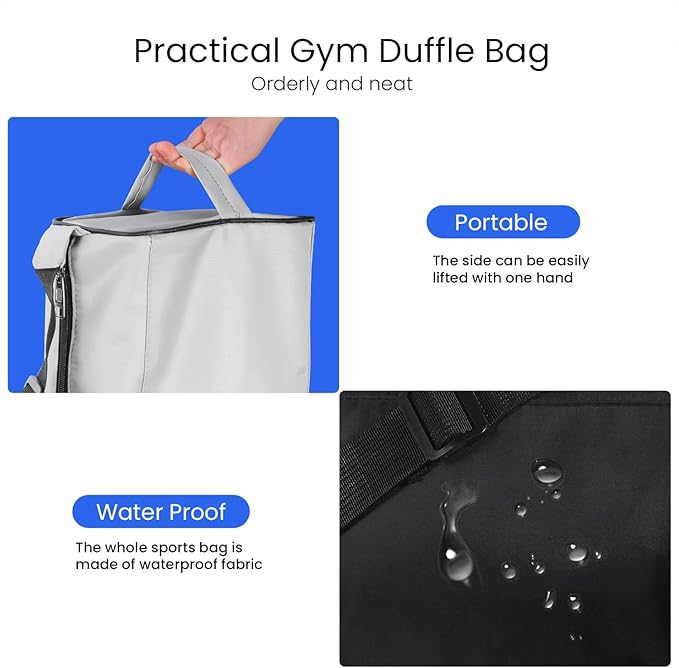 C&F BOGMOST Small Gym Bag for Women & Men,Small Lightweight Duffel Bag Carry On Bags Mini Duffel Travel Bag Waterproof Sports Bags for Workout/Sport/Travel, Orange