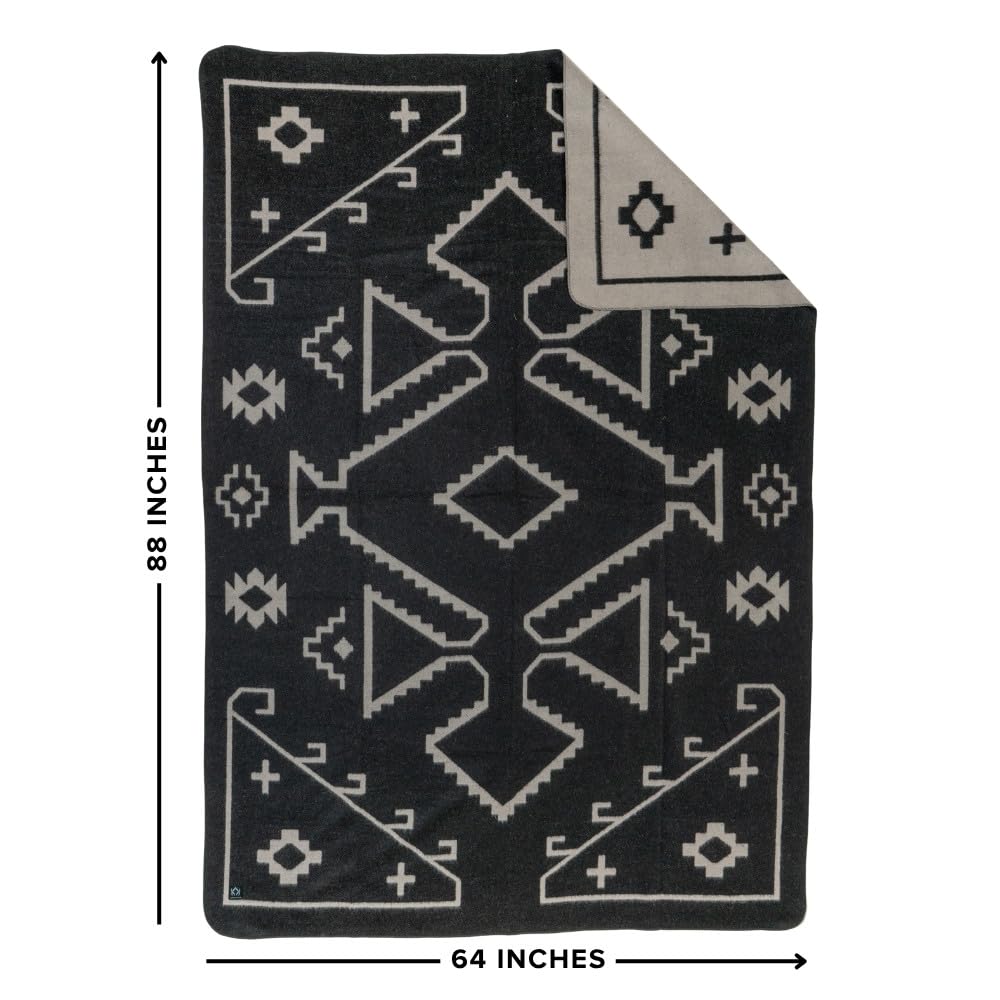 Arcturus Rainier Wool Blanket - 4.5lbs Warm, Heavy, Washable, Large | Great for Camping, Outdoors, Survival & Emergency Kits (Sunset Peak)