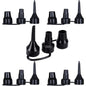 ZROSIN 5Pcs Black Electric Air Pump Replacement Nozzles 3 Sizes Plastic