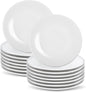 16 Pcs Porcelain Dessert Plates,6 inch White Appetizer Plates,Round Small White Plates,Small Plates for Appetizers,Ceramic Dessert Plate for Cake Snacks,Microwave Oven and Dishwasher Safe