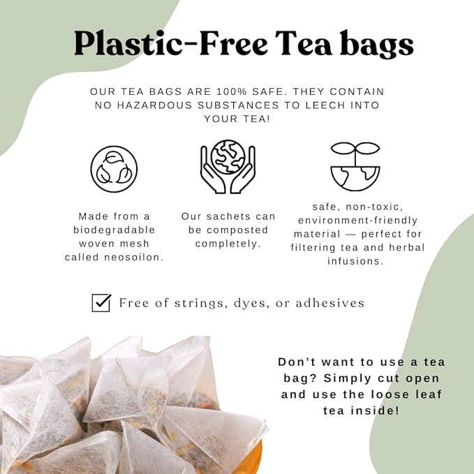 AutoimmuniTea – Soothing Tea Bags for Allergy Relief and Sinus Relief, Organic, Caffeine Free and USDA Certified, Blend of Lemon Balm, Ginger, Nettle, and Licorice, AIP Friendly