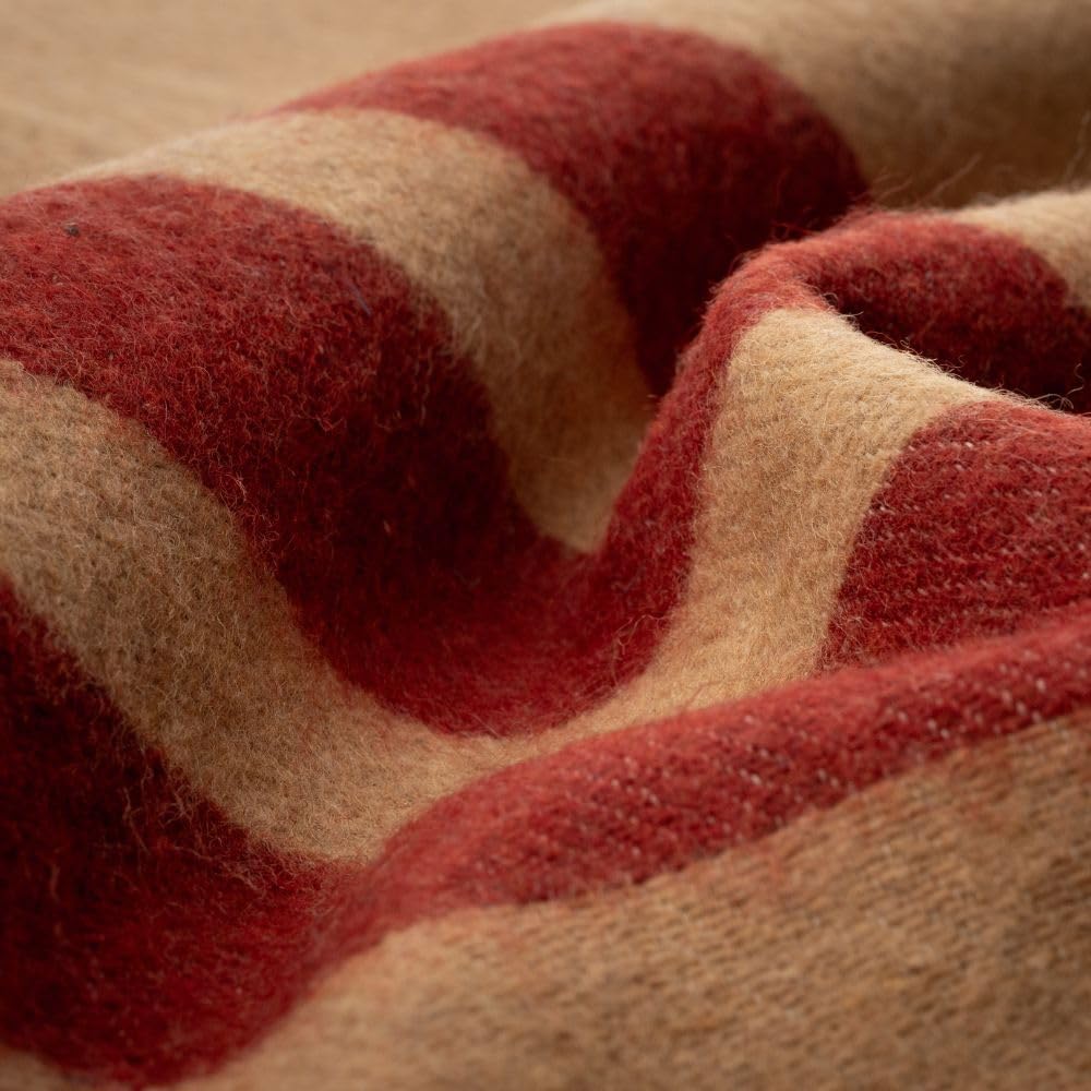 Arcturus Rainier Wool Blanket - 4.5lbs Warm, Heavy, Washable, Large | Great for Camping, Outdoors, Survival & Emergency Kits (Sunset Peak)