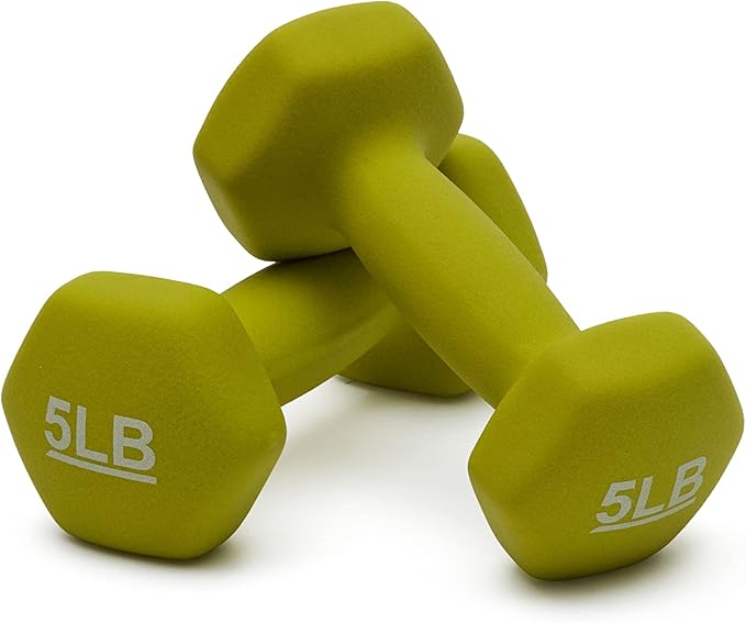Amazon Basics Neoprene Dumbbell Hand Weights for Exercise and Muscle Toning