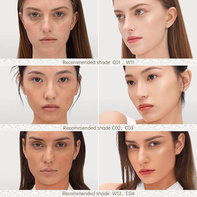 CATKIN Panda Land Full Coverage Cushion Fondation, Breathable Hydrating Nourishing Poreless Face Makeup Save for Sensitive Skin,Sheer Finish (C01 Fair)