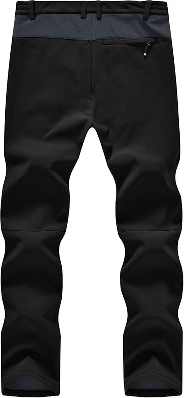 YSENTO Men's Fleece Lined Ski Snow Pants Winter Waterproof Softshell Insulated Hiking Cargo Pants