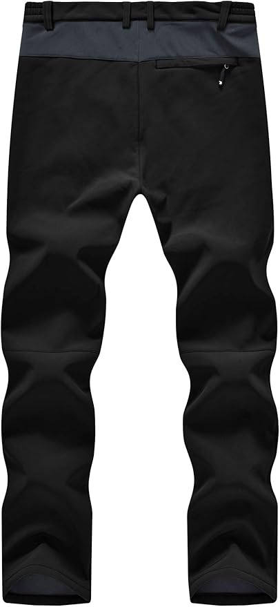 YSENTO Men's Fleece Lined Ski Snow Pants Winter Waterproof Softshell Insulated Hiking Cargo Pants