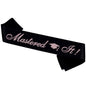 PYQWA Mastered It Graduation Sash Black Satin Rose Gold Foil Class of 2026