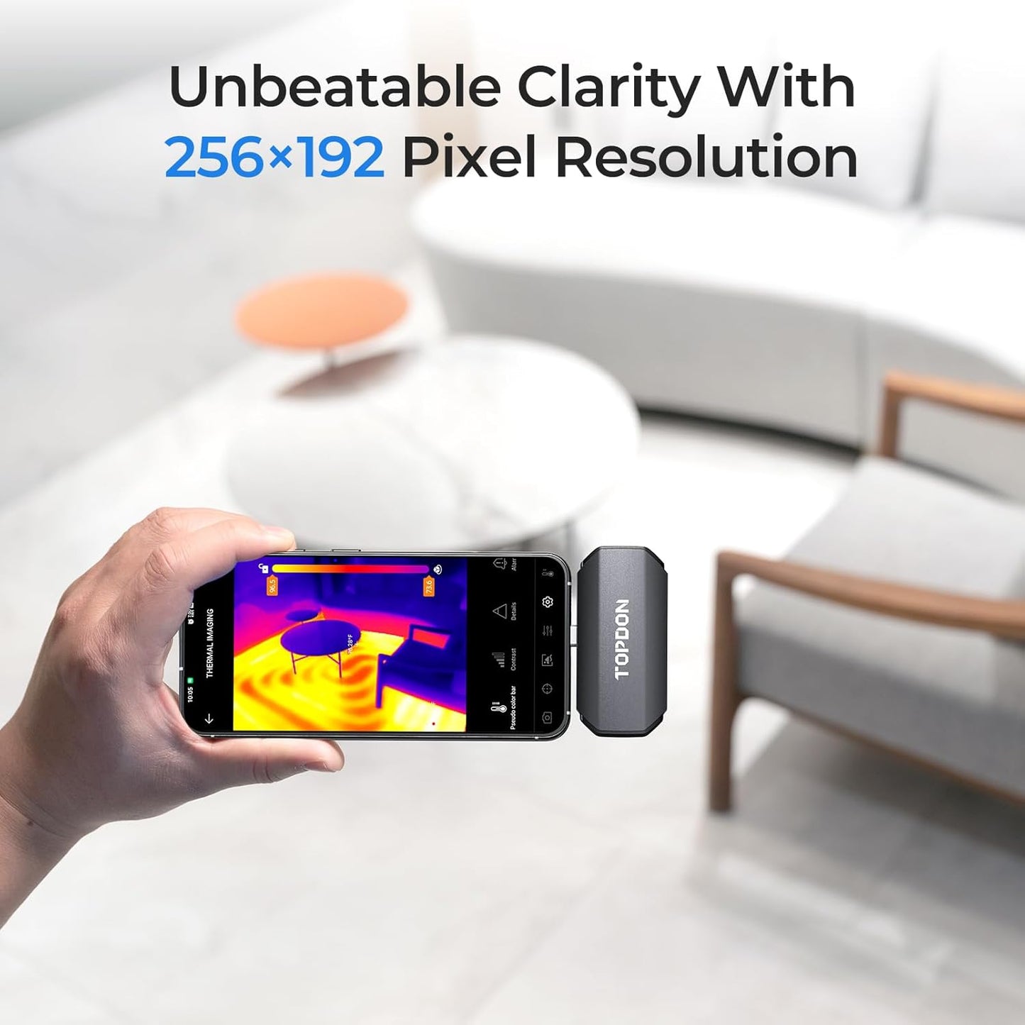 TOPDON TC001 Thermal Camera for Android, Super IR 512x384 High Resolution, Thermal Imaging Camera, Thermal Imager - Optimized Temperature Accuracy, Works for Smartphones and Tablets & PC(not for iOS)
