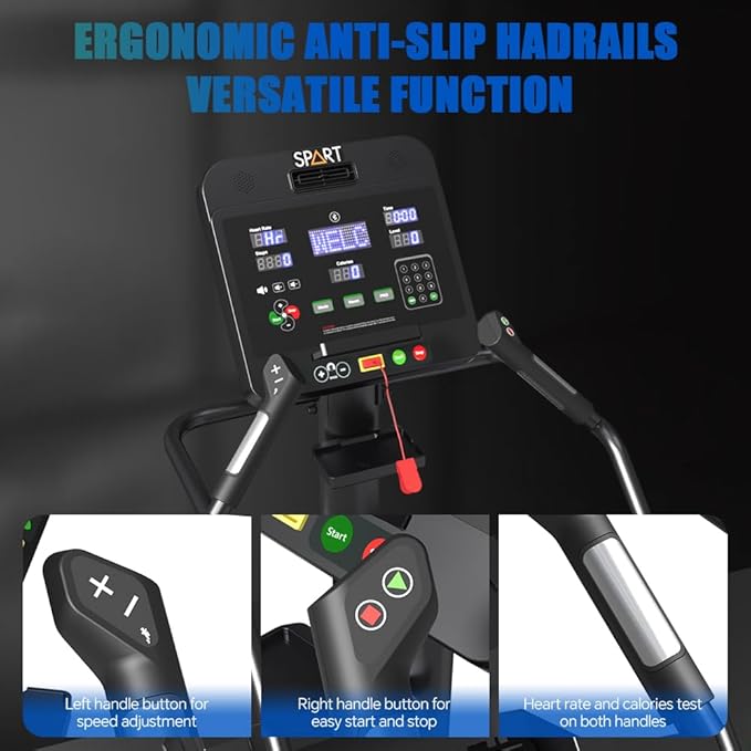 SPART Stair Stepper Machine, Commercial Stair Climber with LED Screen, Stair Exercise Machine with 15 Speed Levels, Speaker, Fan Cooling, Wireless Charge and Safety Key for More Fun in Home Gym