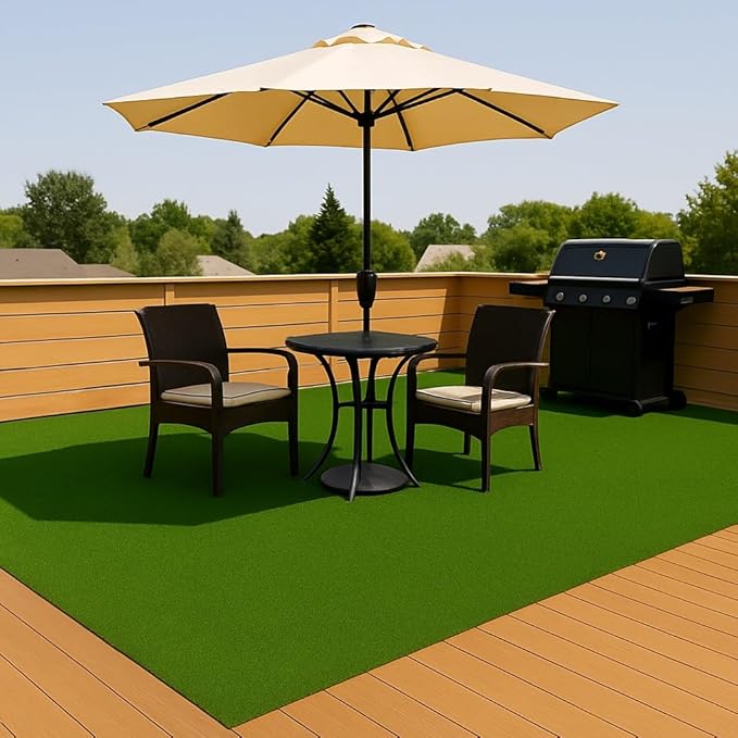 Ottomanson Artificial Turf Golf Hitting Mat 2' x 3' Indoor/Outdoor Waterproof Synthetic Fake Grass for Putting Practice Baseball Football Sports Gym Backyard, Custom Size 2' up to 30'