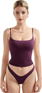 Women Square Neck Tank Top - Summer Cami with Adjustable Straps