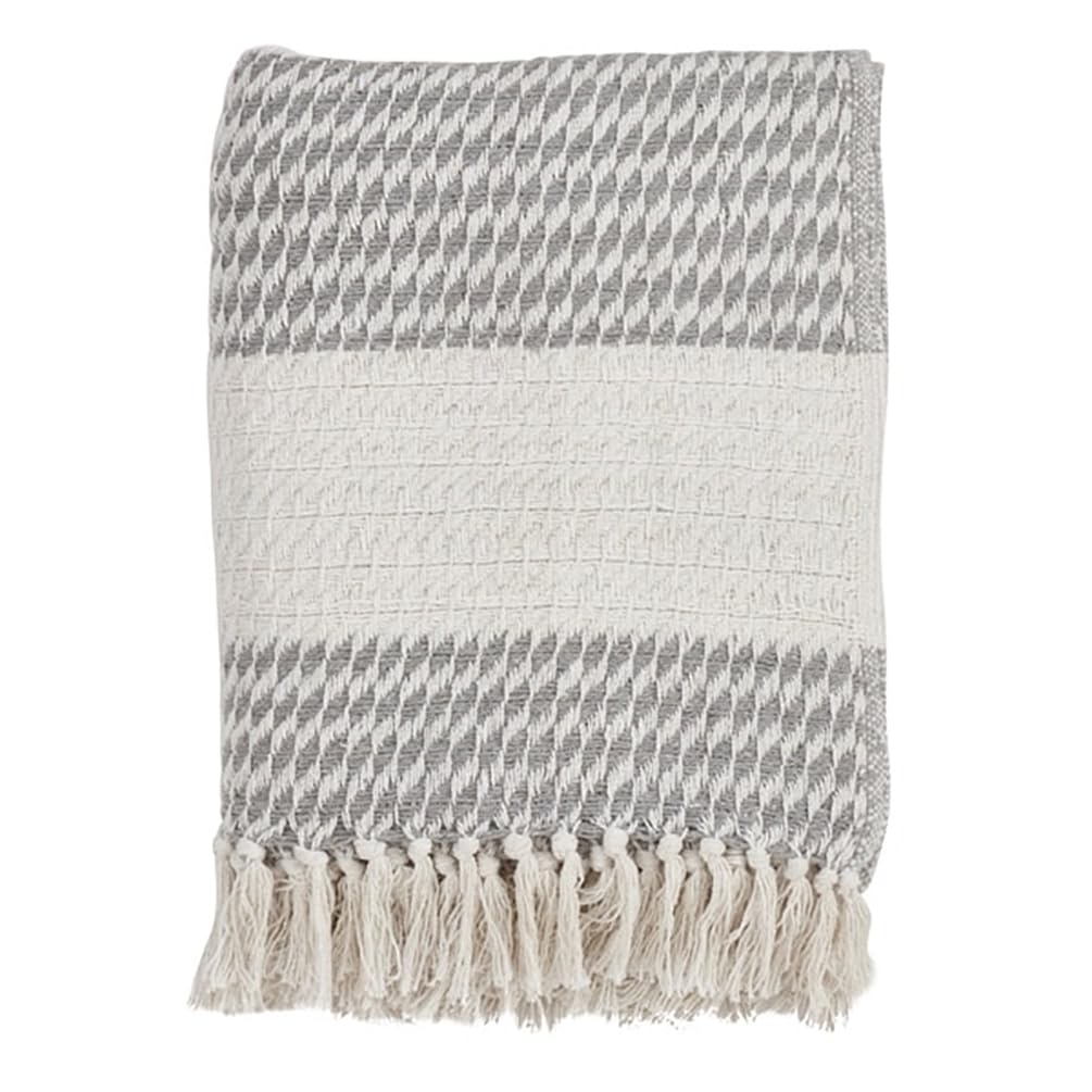 Fennco Styles Diamond Weave Pure Cotton Throw Blanket - 2 Colors