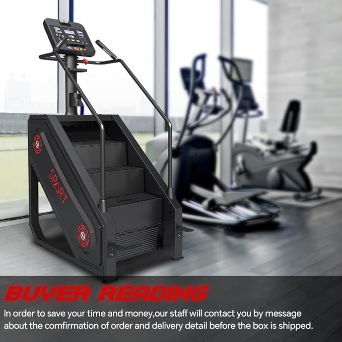 SPART Stair Stepper Machine, Commercial Stair Climber with LED Screen, Stair Exercise Machine with 15 Speed Levels, Speaker, Fan Cooling, Wireless Charge and Safety Key for More Fun in Home Gym