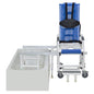 MJM International D118-5-TIS-SLIDE-N Dual Shower/Transferchair With Tilt Slider With Deluxe Elongated Open Front Soft Seat And Dual Drop Down Armrests