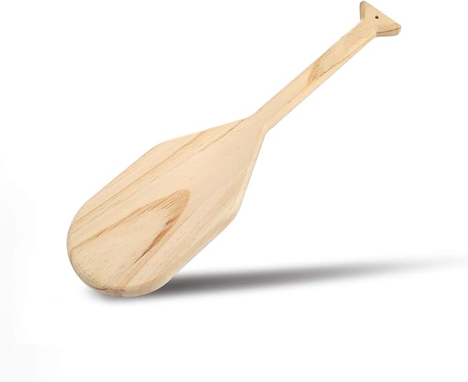 Pllieay 15 Inch Wooden Paddle, Unfinished Solid Pine Paddle with Oar Shape, Natural Color Wood Greek Paddle Craft, Great for Craft Lovers