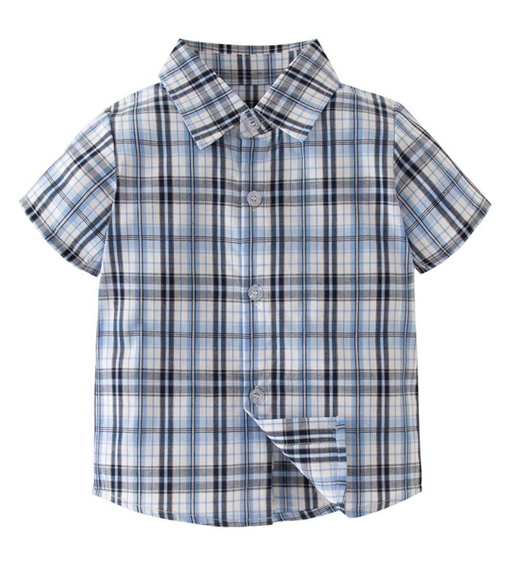 stylesilove Toddler Short-Sleeve Button-Down Shirt