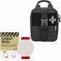 RHINO RESCUE Bundle- Non-Vented Chest Seal, IFAK Emergency Trauma Dressing+IFAK Trauma Kit, Tactical First Aid Kit Molle Pouch for Military Black