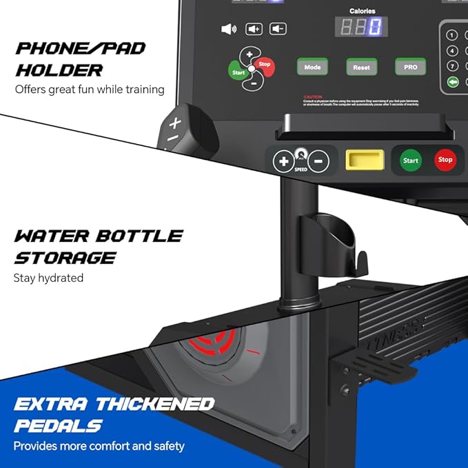 SPART Stair Stepper Machine, Commercial Stair Climber with LED Screen, Stair Exercise Machine with 15 Speed Levels, Speaker, Fan Cooling, Wireless Charge and Safety Key for More Fun in Home Gym