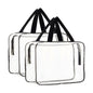 HAOGUAGUA 2-Piece Large Clear Waterproof Makeup Cosmetic Organizer Bag