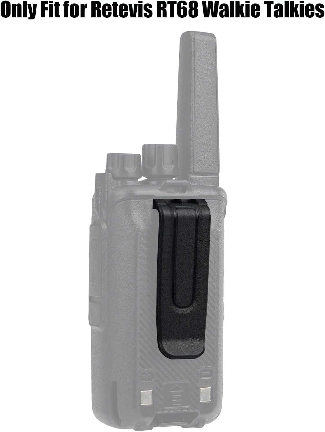 Retevis RT68 Walkie Talkie Belt Clips,Belt Clip Only Compatible with RT68 2 Way Radio(6 Pack)
