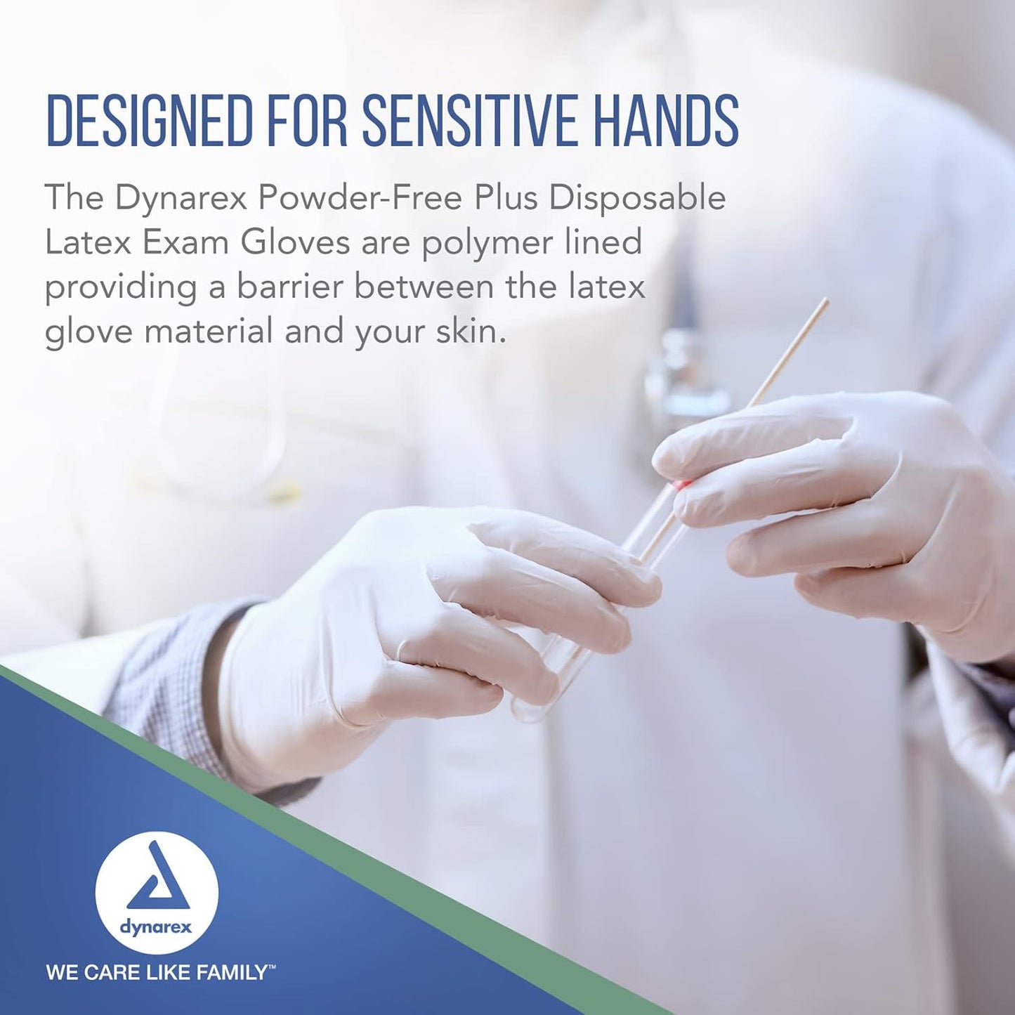 Dynarex AccuTouch Latex Exam Gloves, White - 100ea/bx, 10bxs/cs (1000 Count)