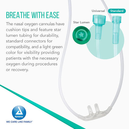 Dynarex Resp-O2 Nasal Oxygen Cannulas with Cushion Tips (25 Count)