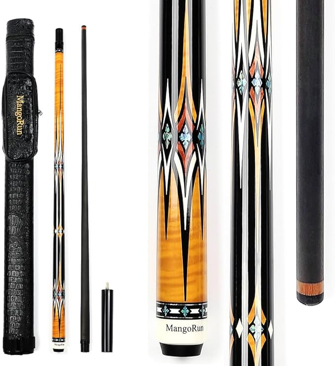 Carbon Fiber Pool Cue Stick 12.5mm Low Deflection Billiard Cue Stick Case Set with Little Extension