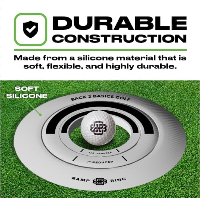 3-Piece Putting Ring Set, Putting Green Indoor Ramp Ring & Hole Reducers for Ultimate Precision Golf Practice