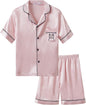Girls Satin Pajama Set - Silky Button Down PJ with Shorts Size 6-16