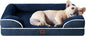EHEYCIGA Orthopedic Dog Beds for Extra Large Dogs 44x32Inch, Waterproof Memory Foam XL Pet Bed with Sides, Non-Slip and Egg-Crate Foam Big Dog Couch Bed with Washable Removable Cover, Grey