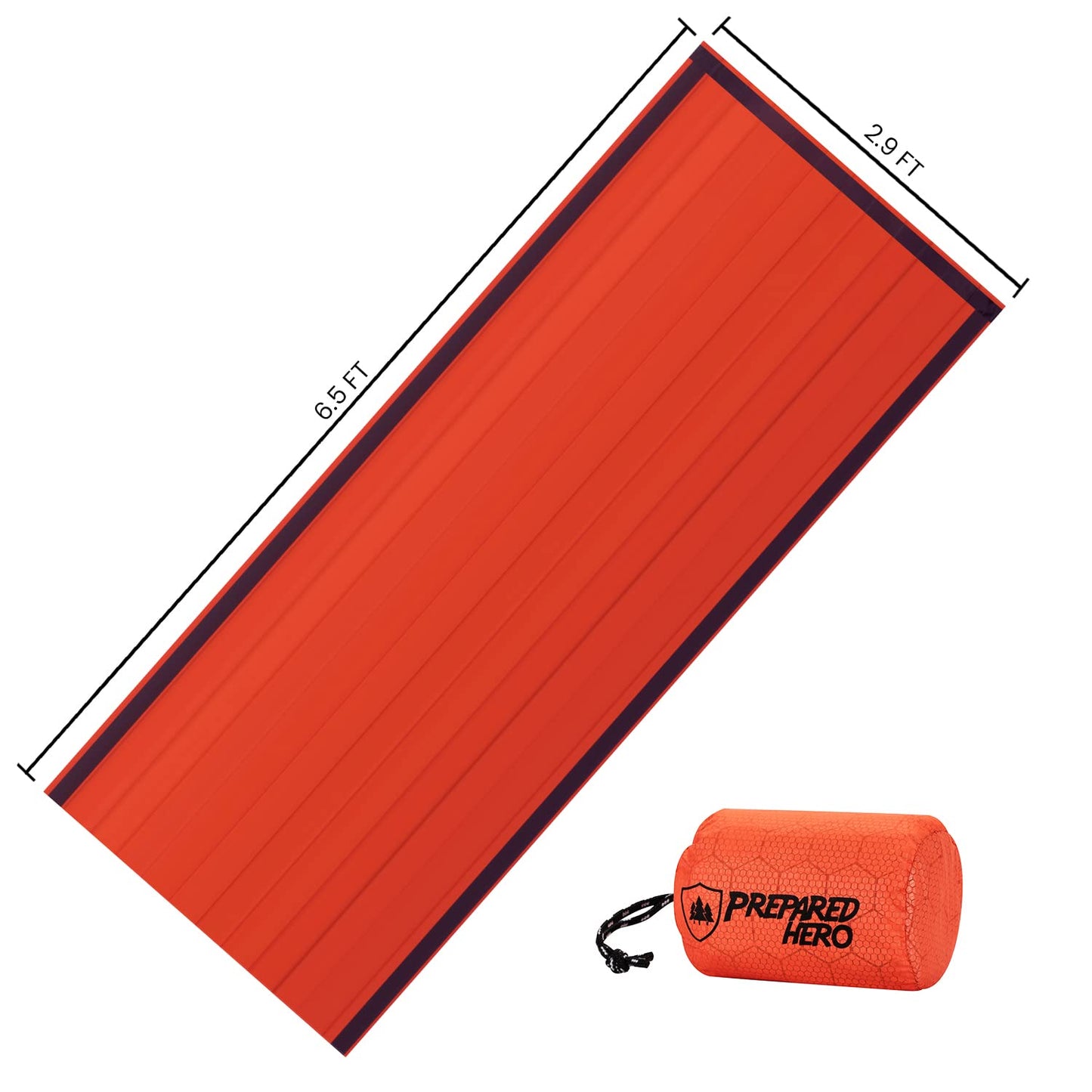 Prepared Hero Survival Bag - Emergency Sleeping Bag, Thermal Bivy Sack for Camping, Hiking, Outdoor. Lightweight, Portable, Survival Shelter.